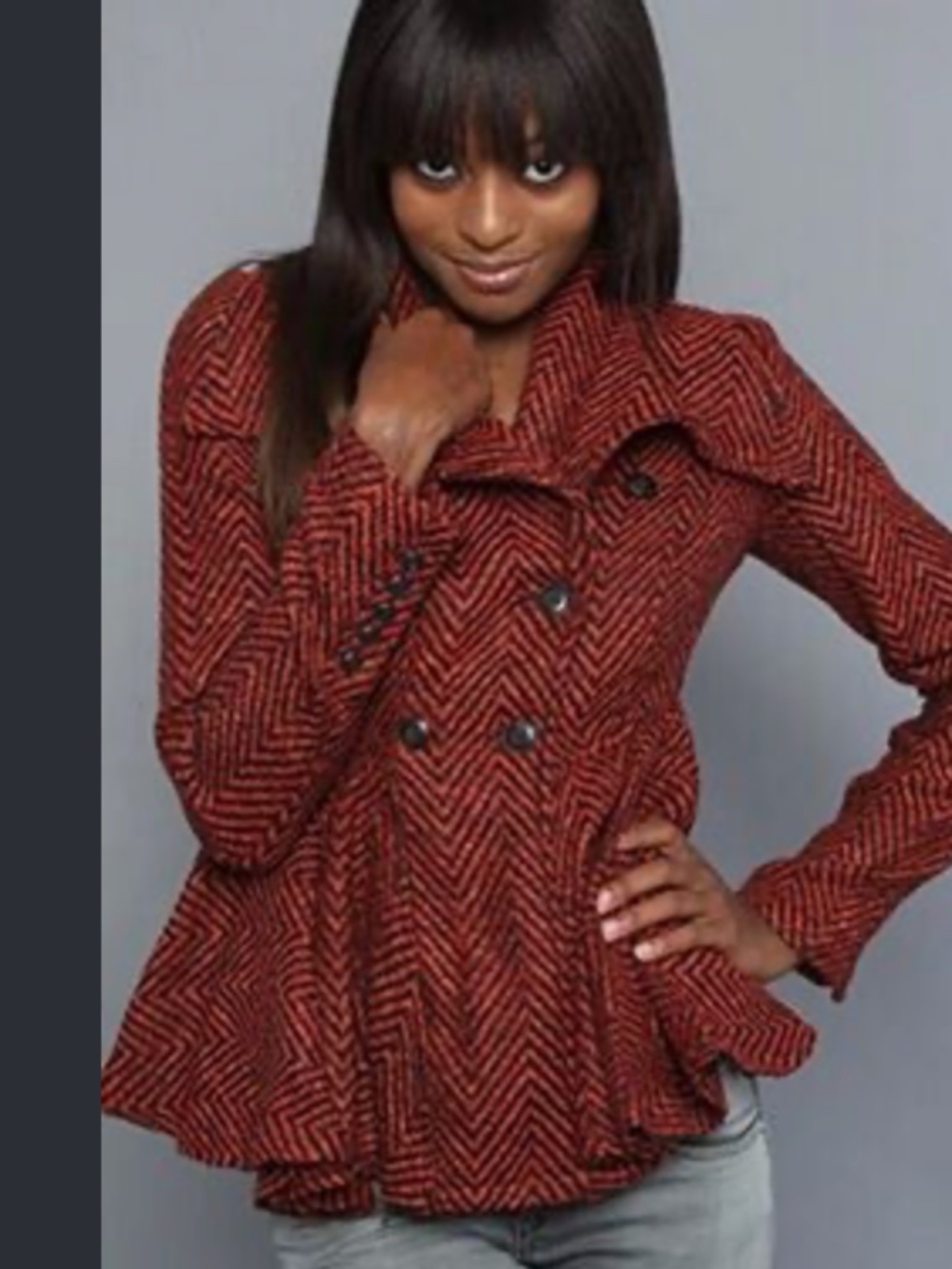 Free People Praticia Double Breasted Pea Coat Size 2